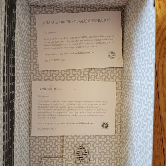 Birkenstock 39 MAYARI‎ SHEARLING Brown Leather Sandals 8 - Picture 12 of 12